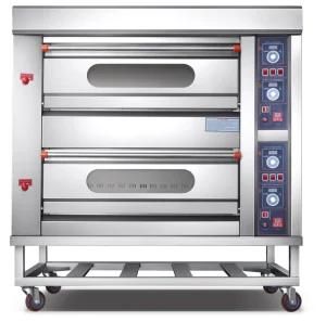 Commercial Kitchen Baking Equipment 2 Deck 4 Trays Gas Oven Food Equipment Bakery Machine