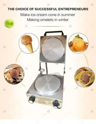 Electric Round Ice Cream Cone Maker Egg Roll Waffer Machine
