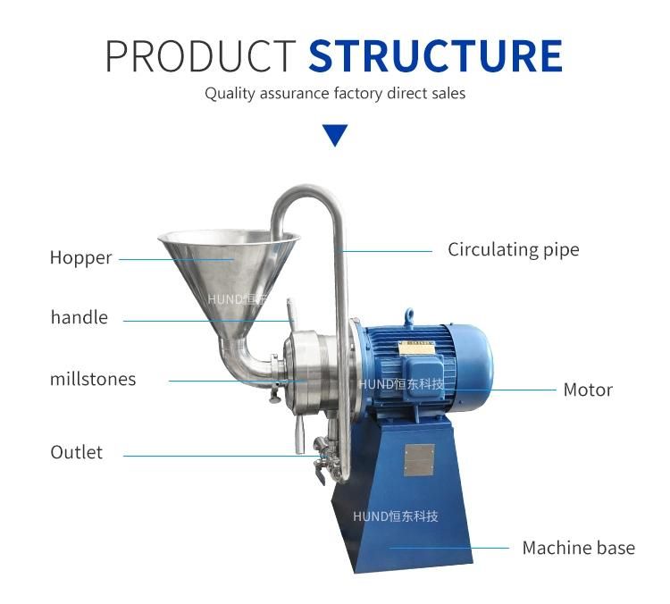 Industrial Vertical Peanut Butter Making Machine Fruit Jam Colloid Mill