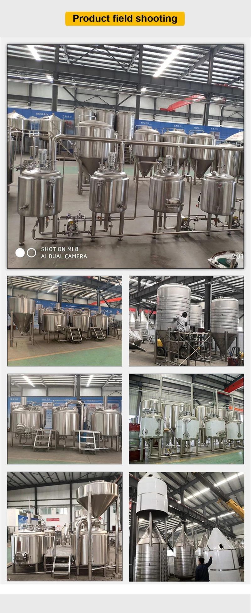 New Craft 10hl 5hl 500L 7bbl Micro Beer Brewery Equipment