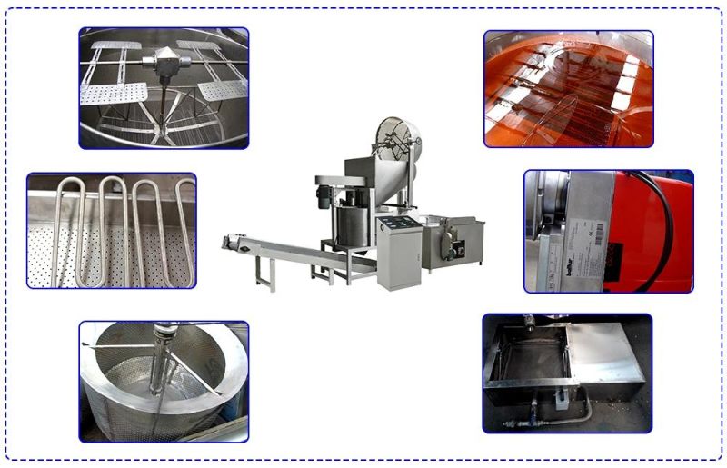 Automatic Dewatering French Fries Machine/Industrial Gas Frying Machine with Ce