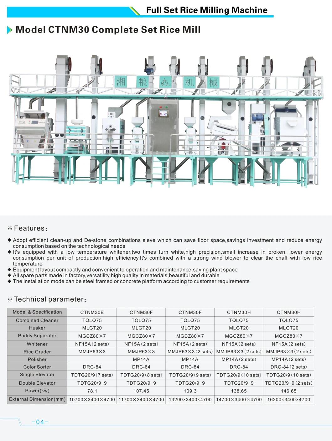 Full Automatic CE Quality Rice Mill Machine Manufacturer for Series Rice Mill Processing Machine, #Rice Milling Plant#Capacity Arrive 30 Tons Per Day