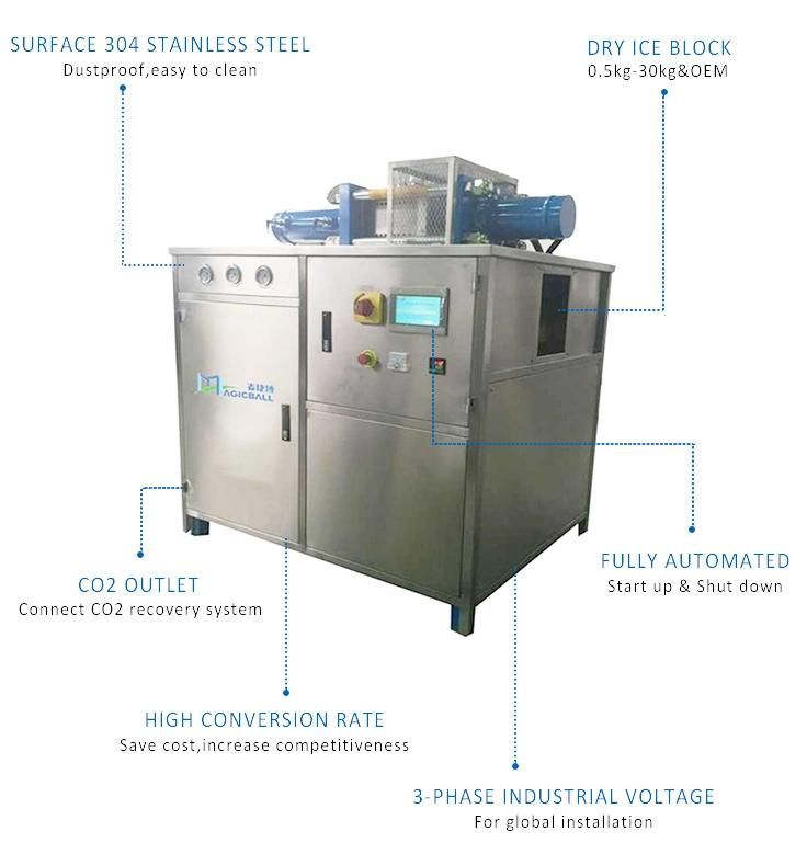 CO2 Dry Ice Cubes/Machine Dry Ice/Dry Ice Block Machine Pressing Machine