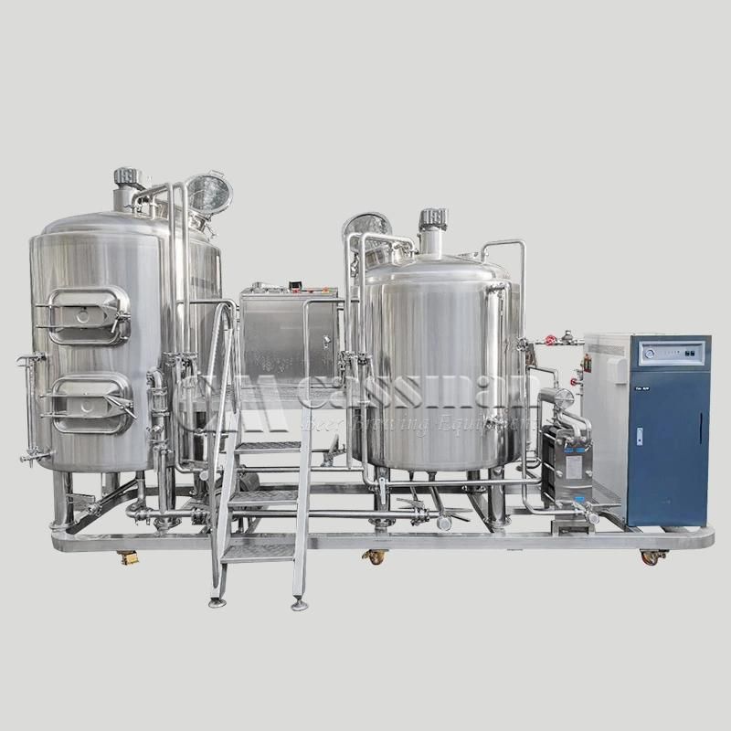 Cassman 2 Vessels SUS304 500L Beer Microbrewery with CE Certificate