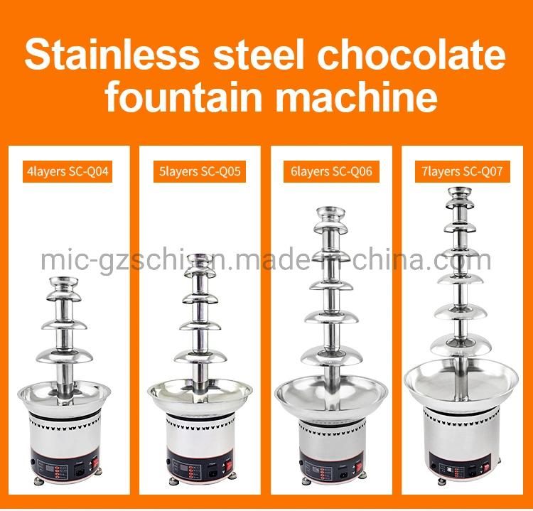 6 Layers Commercial Chocolate Fountain Machine