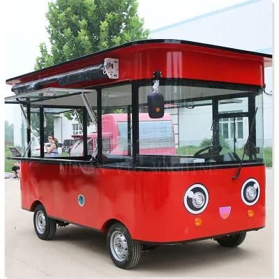 four wheels Electric mobile fast food kiosk