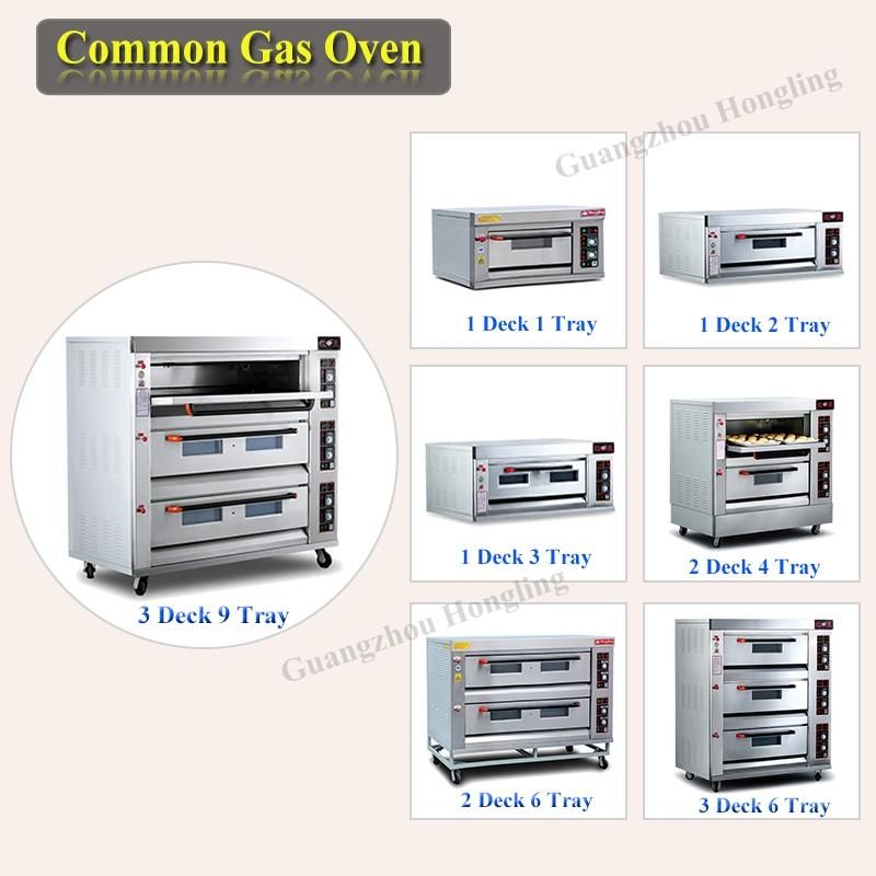 Large Chamber Single Deck 4 Tray Gas Baking Oven