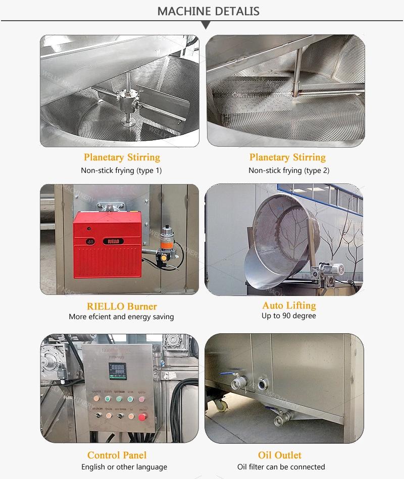 Electric Control Panel Frying Machine for Pork Skin Gas Potato Chips Frying Machine