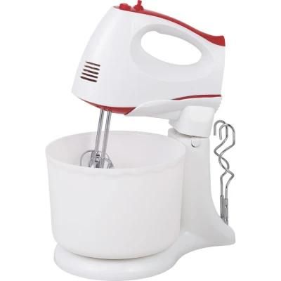 Plastic Housing with Bowl Electric Egg Beater Hand Mixer