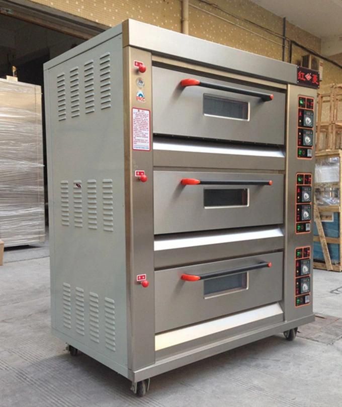 Bakery Machine Triple Deck Gas Bread Baking Oven