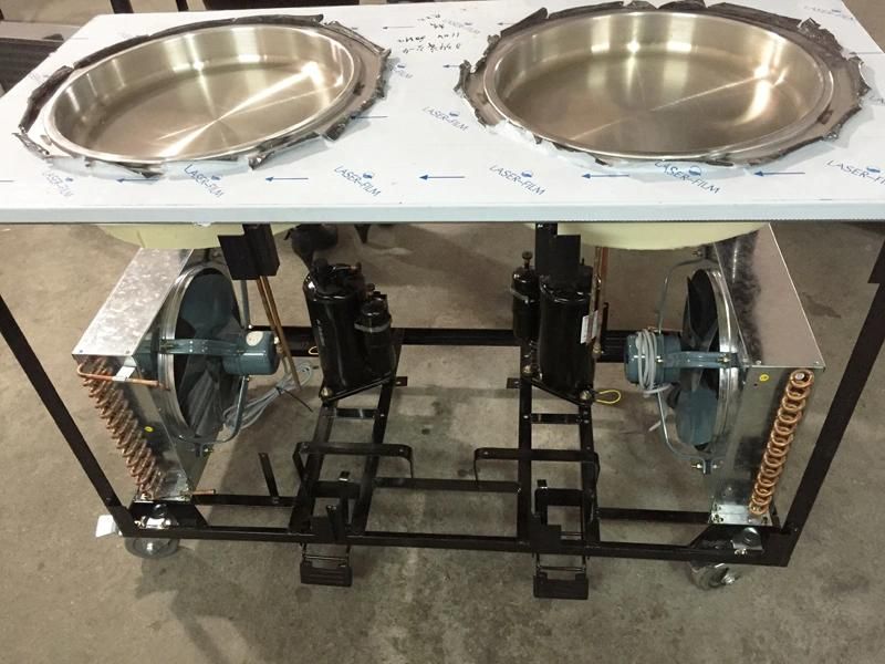 Ce Certificated Commercial Fry Ice Cream Roll Machine Round Pan