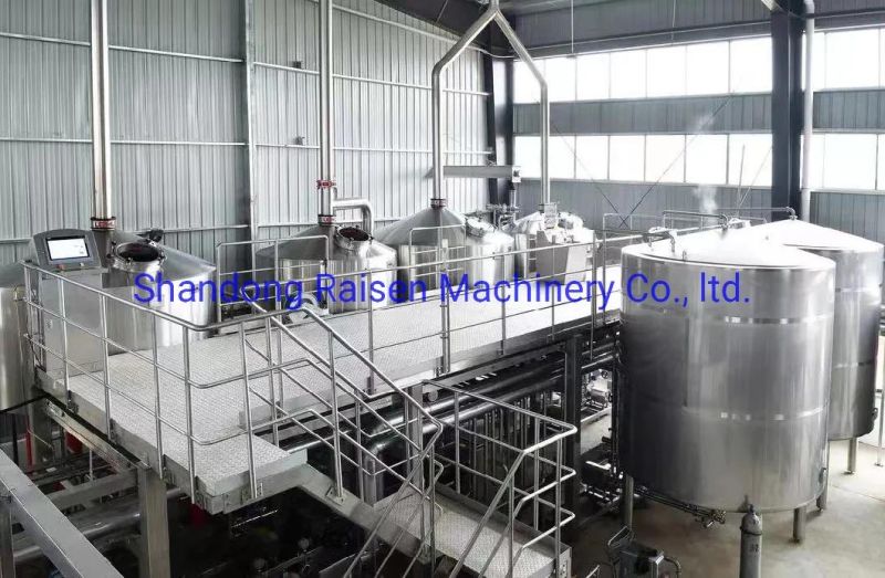 Raisen Brand Steam Heated 2 Vessel 2000L 2500L 3000L Mash System Brewhouse for Brewery