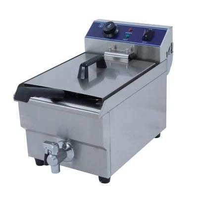 Single Tank Stainless Steel Electric Potato Chips Deep Fat Fryer