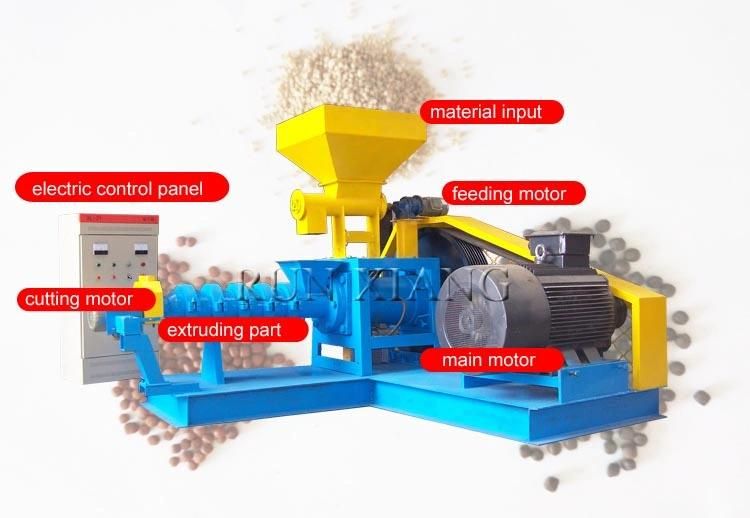 Floating Aquatic Animals Fish Feed Extruder Pellet Mill Machine