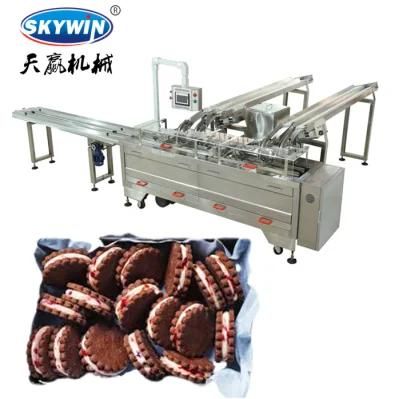 Automatic Cream Biscuit Machine Sandwich Biscutis Packaging Equipment