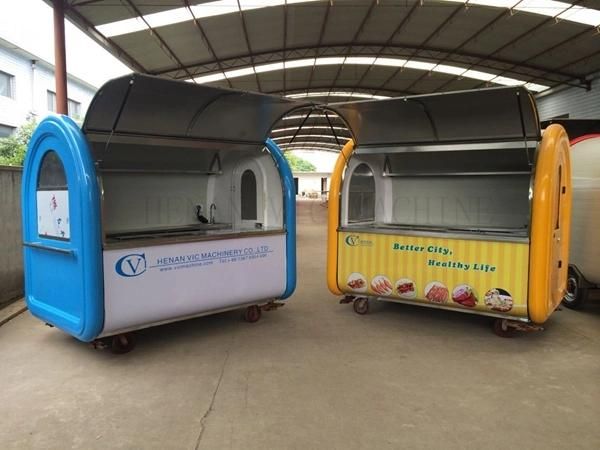 CE certification manufacture recommended blue food cart