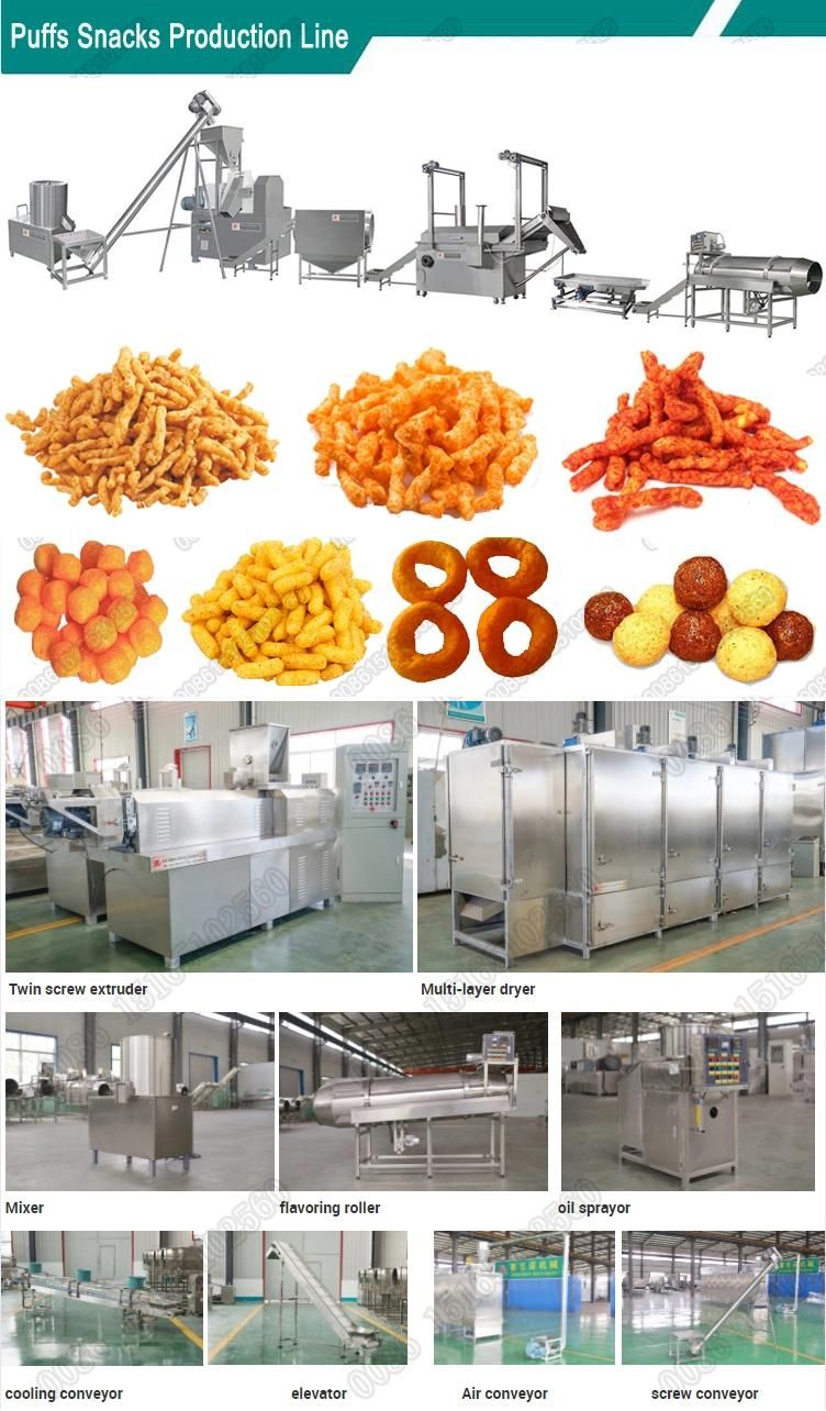 Fired Baking Kurkure Cheetos Corn Curls Nik Naks Making Machine