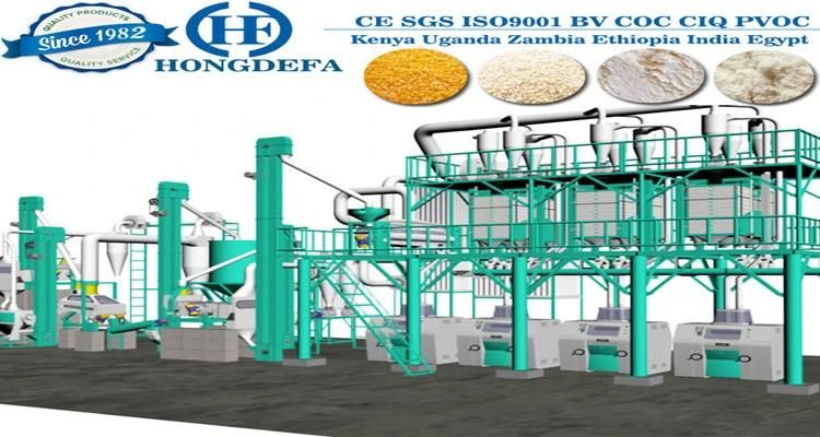 100t/24h Maize Flour Mill Milling Machine