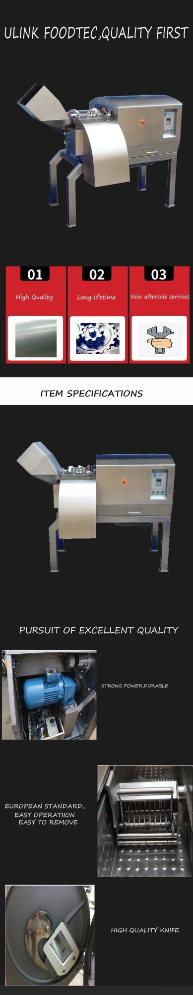 Frozen Meat 3D Dices Cutter Meat Cubes Cutting Machine