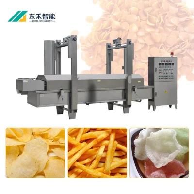 Hot Sale Full Automatic Electric Fried Chips Frying Machine industrial Continuous Deep ...