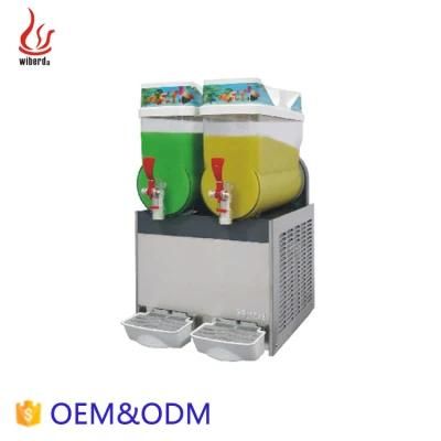 Factory Price 2 Tank Mobile Food Cart Puppy Frozen Juice Slush Ice Machine