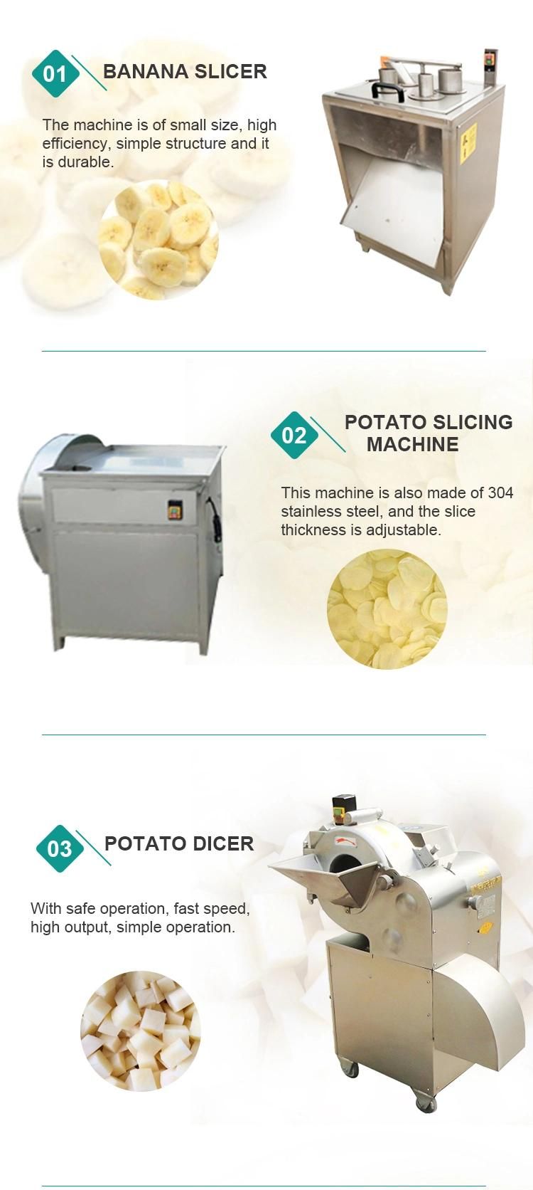 Stainless Steel Vegetable Potato Chips Slicing Machine