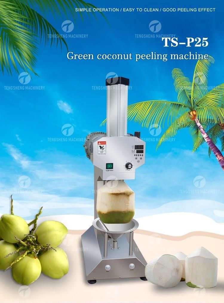 Pemprosesan Minuman Baru Pengilang Automatik Mesin Pengupas Electric Young Coconut Peeling Machine Electric Green Kelapa Peeler Food Processor (TS-P25)