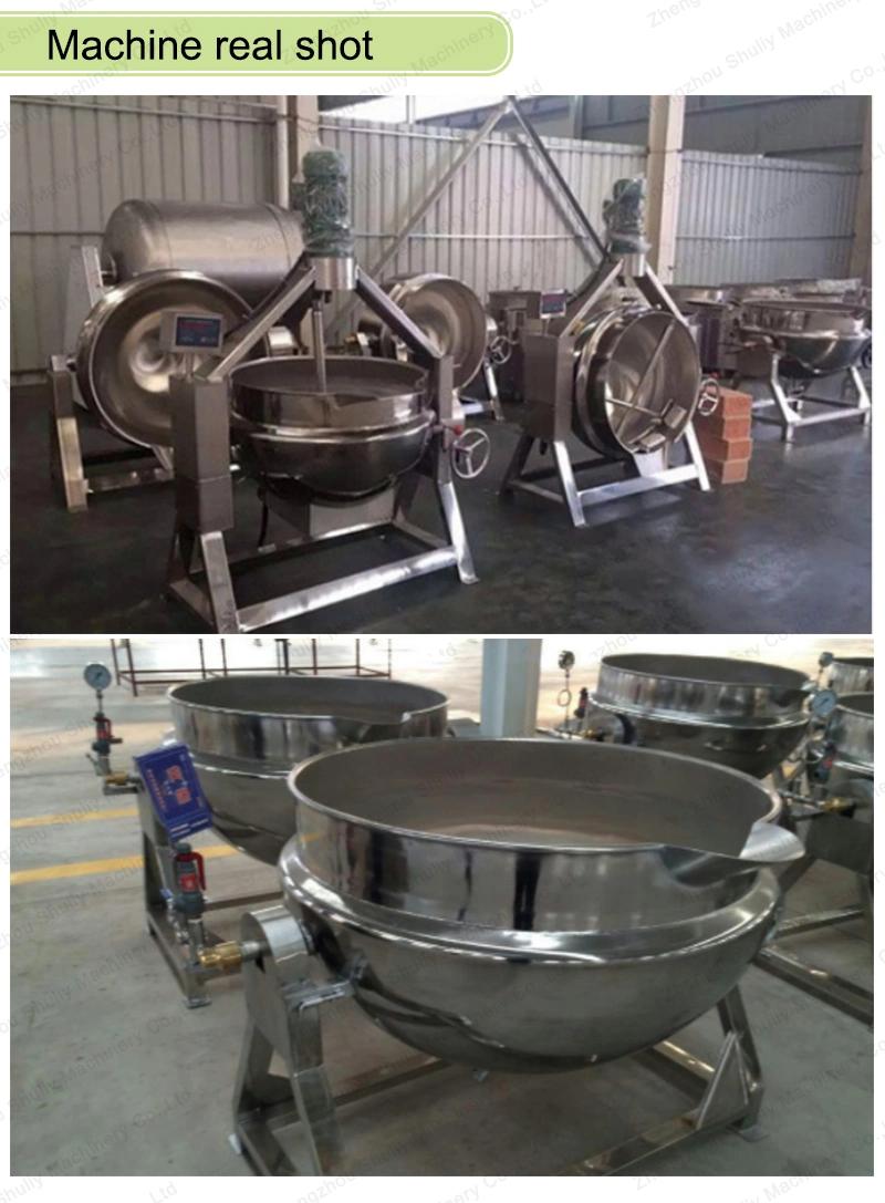 Large Cooking Kettle Jacketed Pan Porridge Making Machine