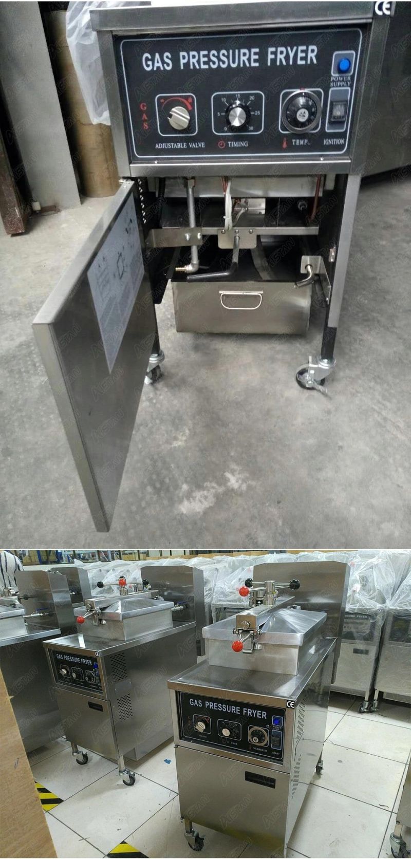 Mdxz25 Gas Commercial Chicken Pressure Fryer for Chickens with Manual Control Panel LPG Natural Gas