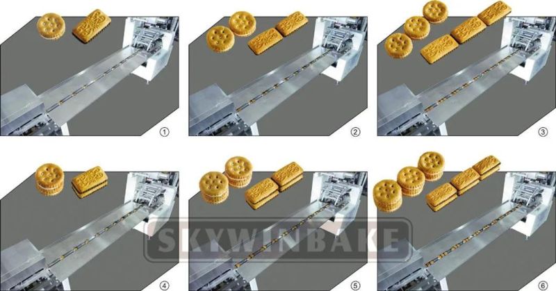 Icecream Biscuit Sandwiching Machine Cookie Production Line Sandwich Biscuit Machine with Packing Machine