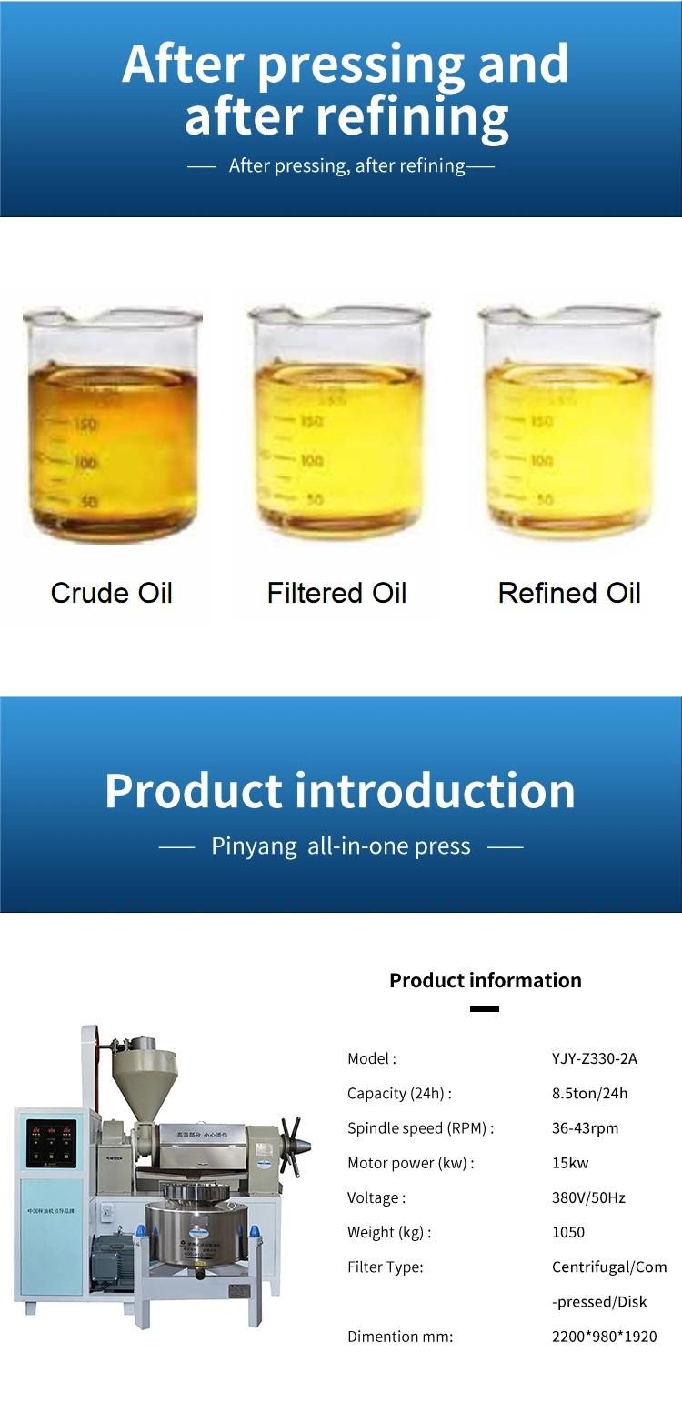 High Quality Autometic Screw Oil Press Machine with Filter Machine/Sesame Oil Pressing