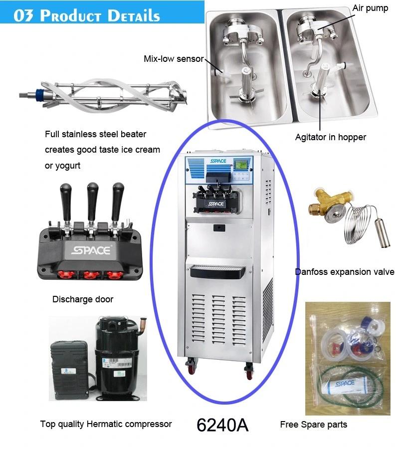 Commercial Soft Ice Cream Making Machine with Air Pump