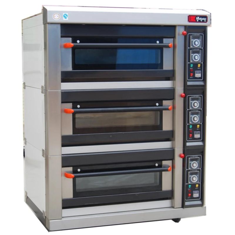 Top Quality Electric Deck Oven for Bread Baking Equipment 3 Deck 6 Trays Commercial Electric Bread Stove Oven