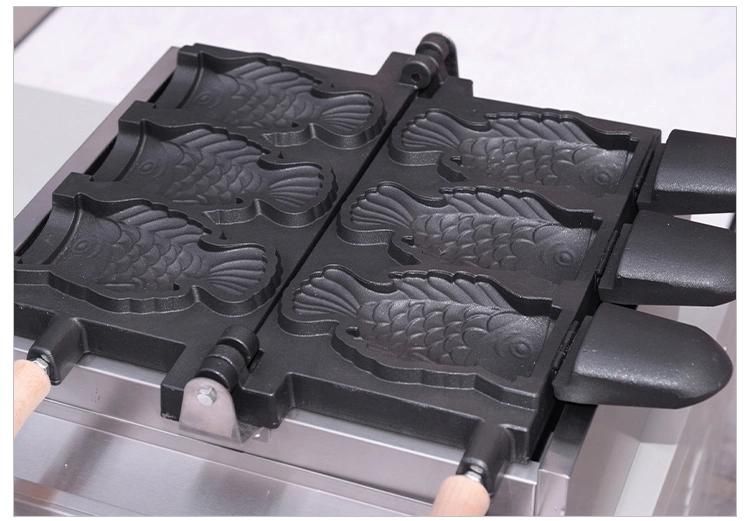 Gas Small Taiyaki Machine Mini Taiyaki Ice Cream Maker Machine Open Mouth Fish Cake Machine