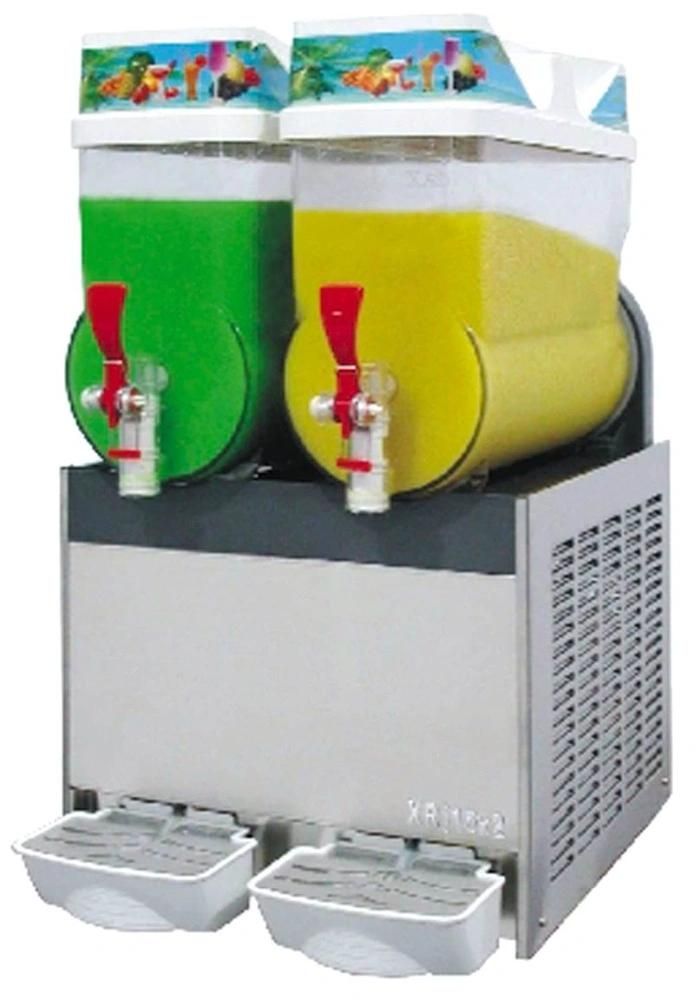 Factory Price 2 Tank Mobile Food Cart Puppy Frozen Juice Slush Ice Machine