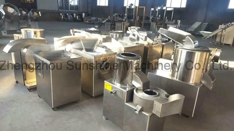 Industrial French Fries Chips Making Potato Washing Peeling Slicing Machine