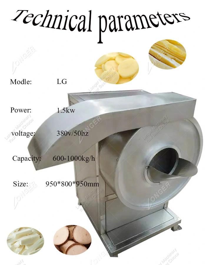 Industrial French Fry Potato Cutter Cassava Chips Cutting Machine