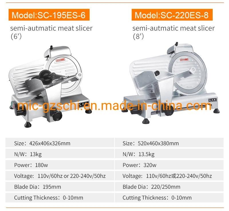 Semi-Automatic Meat Slicer Cutting Meat Mincer 6 Inches