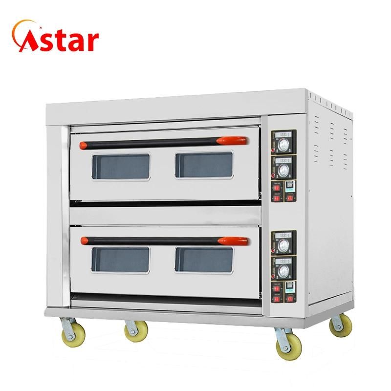 CE Approval Commercial Bread Bakery Equipment 2 Deck 4 Trays Electric Pizza, Baking Oven for Sale