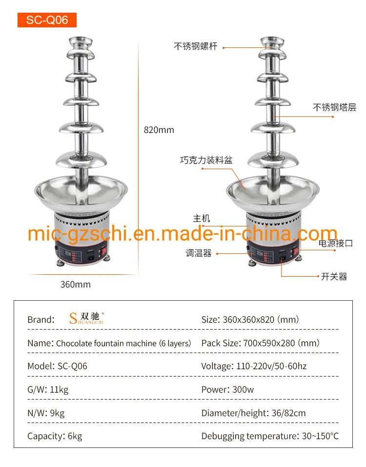 Chocolate Fountain Machine with 5 Tiers Chocolate Melting Fountain Machine