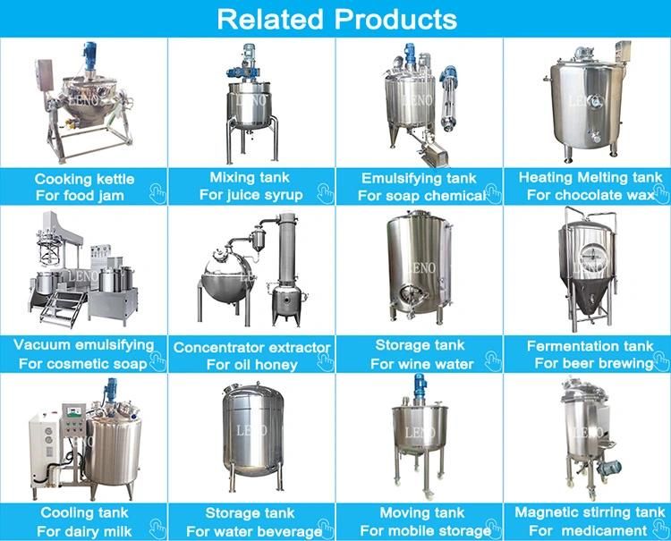 Food Grade Mixer Machine Stainless Steel Melting Tank