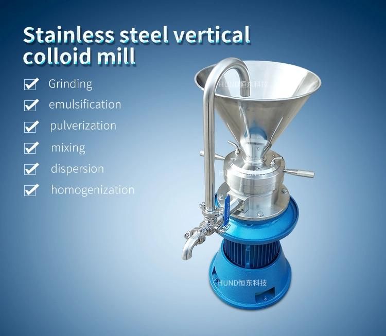 Food Grade Stainless Steel Chilli Pepper Paste Making Machine Wet Grinding Colloid Mill