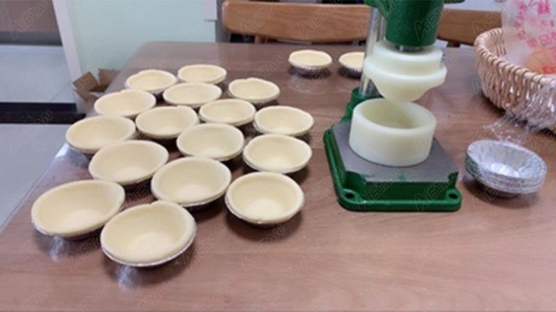 Bat16 Manual Egg Tart Shell Making Machine Hand Press Standard Egg Custard Tart Pastry Crust Forming Mold Maker for Commercial