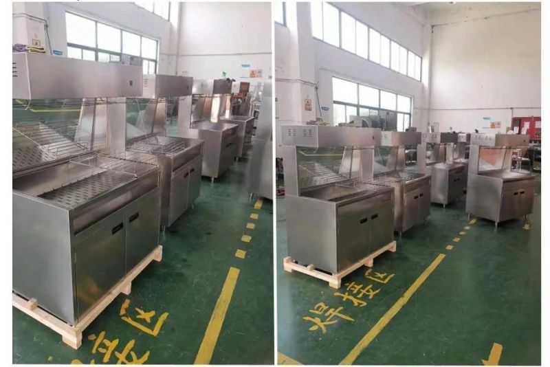 Commercial Vertical Potato Chip Workstation Potato Chip Working Thermal Insulation Cabinet Stainless Steel Table Vertical Potato Chip Working Machine