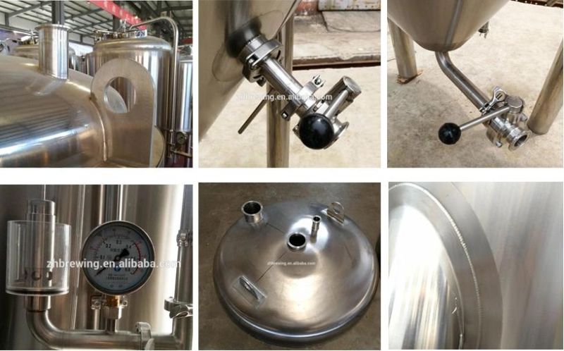 1000L 1500L Beer Fermentation Tank Conical Cooling Tank with Jacket