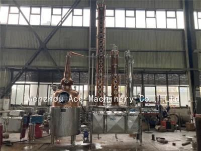 Price of 1000L Red Copper Stainless Steel Continuous Fractionating Still Ethanol ...