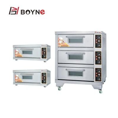 Electric Commercial Three Deck Stainless Steel Bread Baking Oven