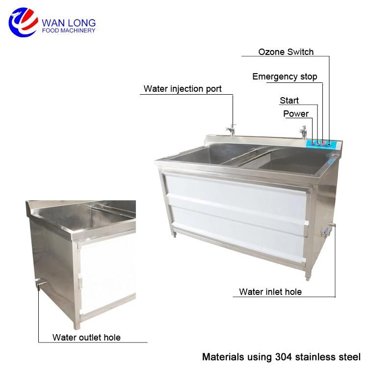 Industrial Ozone Vegetable Fruits Washing Machine Ultrasonic Leaf Vegetable Washer