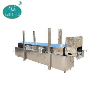 Conveyor Deep Fryer Continous Belt Conveyor Tofu Frying Machine