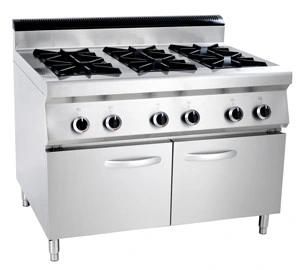 Commercial 6-Burner Gas Range with Cabinet